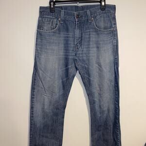 Mens Levis 514 Jeans 33X34 Slim Straight Denim Cotton Pants Zipper Pockets Euc